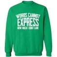 thumbnail image 2 of OXI Crewneck Sweatshirt - Woros Cannot Express, Basic Casual Sweatshirts for Men's and Women Fleece Sweatshirt Long Sleeve - Irish Green X-Large, 2 of 2