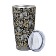 thumbnail image 2 of Daiia Rose Flowers Printed 20oz Insulated Coffee Cup with Straw Topper, Fully Spill Proof Travel Coffee Mug, Stainless Steel Tumbler for Work Home Outdoor Car-Without Straw, 2 of 8