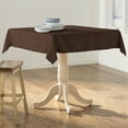 thumbnail image 2 of LA Linen Polyester Poplin Square Tablecloth, 58 by 58-Inch, Brown, 2 of 2