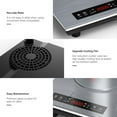 thumbnail image 3 of VBGK Induction Cooktop 24 inch 2 Burner 110v Electric Burner 4000W,Countertop Hot Plate for Cooking,3H & Auto Shutdown Double Induction Burner, Child Lock Electric Stove Top with Plug, 3 of 7