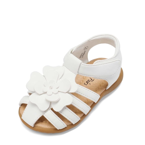 Dream Pairs Toddler Girls’ Closed‑Toe Flower Summer Dress Sandals