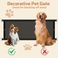 thumbnail image 2 of Dog Gate for Stairs Expandable, 28"-48" Width Pet Gates for The House, Pressure Mount Step Over Indoor Dog Gates for Doorways, Stairways, Small Dogs, Puppy, 2 of 5