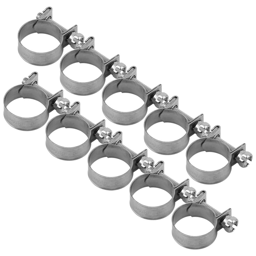 New 10pc 8mm-27mm Assorted Sizes Jubilee Garden Hose Clamp Fuel Pipe Clips Set 