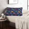 thumbnail image 6 of Pofeuu Dinosaur Flowers Print Polyester Microfiber Plush Pillowcases, Super Soft and Cozy Pillow Case Covers with Envelop Closure（Pillow core not included）-14"x20", 6 of 6