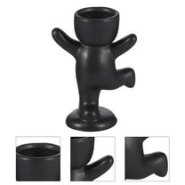 Masteelf Ceramic Flowerpot Decoration Human Terracotta Pots Black