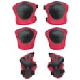 thumbnail image 1 of 6 Pcs Ensemble d'Équipement de Protection pour Enfants Patinage Vélo Ensembles Sécurité Enfants Genou Patin à Glace Protecteur de Patin Sports de Plein Air Rouge, 1 of 6