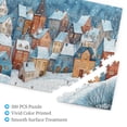thumbnail image 3 of 500 PCS Enchanting Winter Town Wooden jigsaw puzzles 500 pieces,Puzzles suitable for entertaining with family during holidays,Challenging Brain Exercise,Adults Puzzle,Vibrant Design, 3 of 6