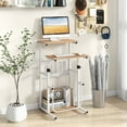 thumbnail image 2 of Costway Stand Up Desk Height Adjustable Sit Stand Computer Workstation Standing Desk, 2 of 7