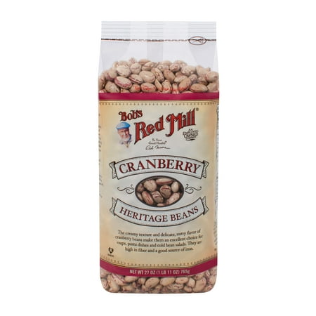 One 27 Ounce Bob's Red Mill Cranberry Beans