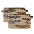 thumbnail image 2 of IAUYY Set of 1 Storage Cubes with Handles-Not Prone to Deformation Canvas Storage Baskets for Bedroom Closet Living Room Decorative Storage Baskets with Zebra Stripes, 2 of 9