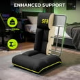 thumbnail image 4 of Seenda Video Gaming Floor Chair, Folding Video Reclining Sofa Adjustable Position, Padded Backrest & Cushion, Lazy Lounger Couch for E-Sports, Reading, Relaxing, Watching TV, 4 of 10