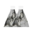 Marble Texture Black Kitchen Hand Towel Strong absorbent Towel Washing