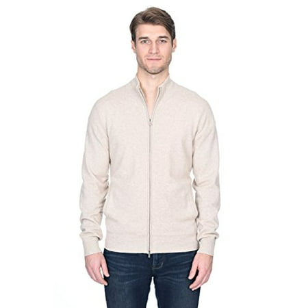 State Fusio Men's Cashmere Wool Full-Zip Mock Neck (Best Mens Wool Sweaters)