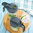 thumbnail image 5 of Mainstays Plastic Mason Jar Lids with Handles and Pour Spout, 2-Pack, Wide Mouth, Reusable, 5 of 19