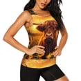 thumbnail image 2 of Fotbe Vintage Sunflower Cow A Blusas Sin Mangas para Mujer – Estilo Casual, Corte Suelto, Slim-Fit, Cuello Redondo Deportivo, Tops de Verano para Gimnasio y Yoga-Medium, 2 of 7