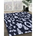 thumbnail image 2 of Ahgly Company Indoor Square Patterned Night Blue Area Rugs, 3' Square, 2 of 6