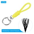 thumbnail image 3 of Uxcell 5" Paracord Lanyard Clasp Wrist Cord Strap Badge Holder, Yellow 3 Pack, 3 of 5