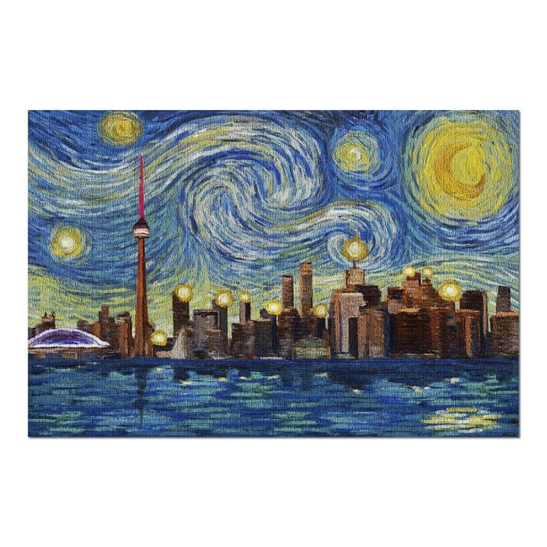 Toronto, Ontario - Starry Night 107048 (20x30 Premium 1000 ...