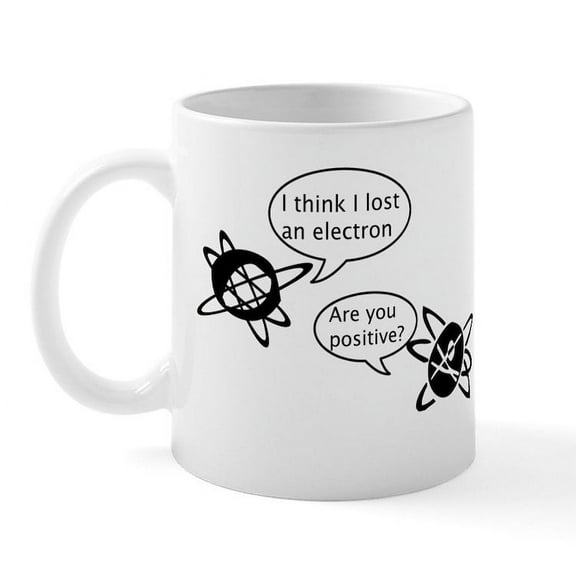 CafePress - Atoms & Electrons Mug - 11 oz Ceramic Mug - Novelty Coffee Tea Cup