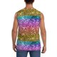 thumbnail image 4 of Fotbe Glitter Rainbow Men's Camiseta sin Mangas Estampada para Hombres, Playera Casual para Gimnasio, Entrenamiento, Playa-XX-Large, 4 of 7
