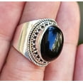 thumbnail image 5 of Navya Craft Black Onyx Oval 925 Sterling Silver Handmade Gemstone Statement Women Ring Size 4.5, 5 of 7