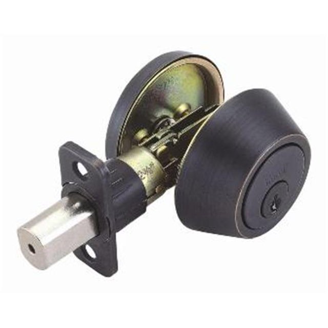 Design House 740431 Single Cylinder 2-Way Latch Deadbolt, Adjustable Backset