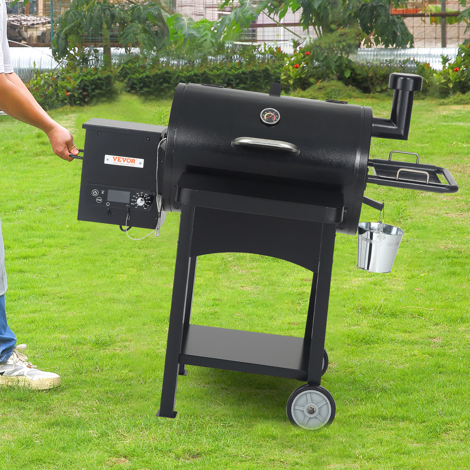BENTISM 47" Heavy Duty Charcoal Grill BBQ Portable Grill with Cart