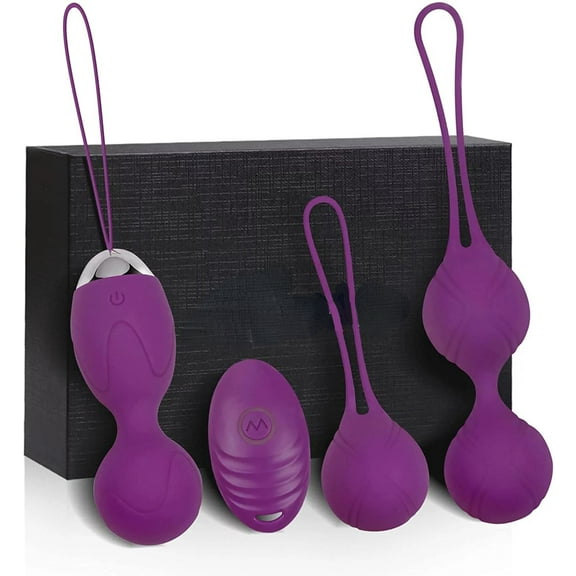 Ozmatip Kegel Balls for Women with Remote Control, Doctor Recommended Bladder Control & Pelvic Floor Exercises for Beginners & Advanced (Purple)