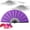 Purple, variant on GlobaShun Line Dance Popping Fan, Boots on the Ground Hand Fan, Large Clacking Fans for Line Dancing, Foldable Handheld Line Dance Fans for Dance, Party