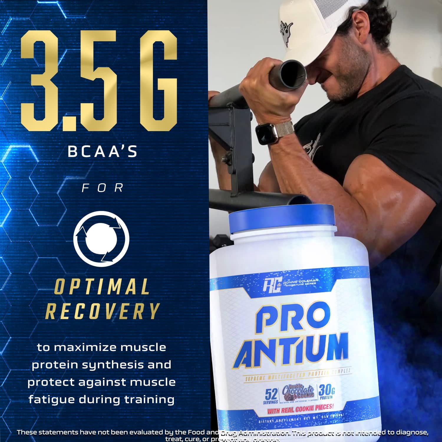 Ronnie Coleman Signature Series Pro-Antium Unflavored High Protein Powder, 5 Lb