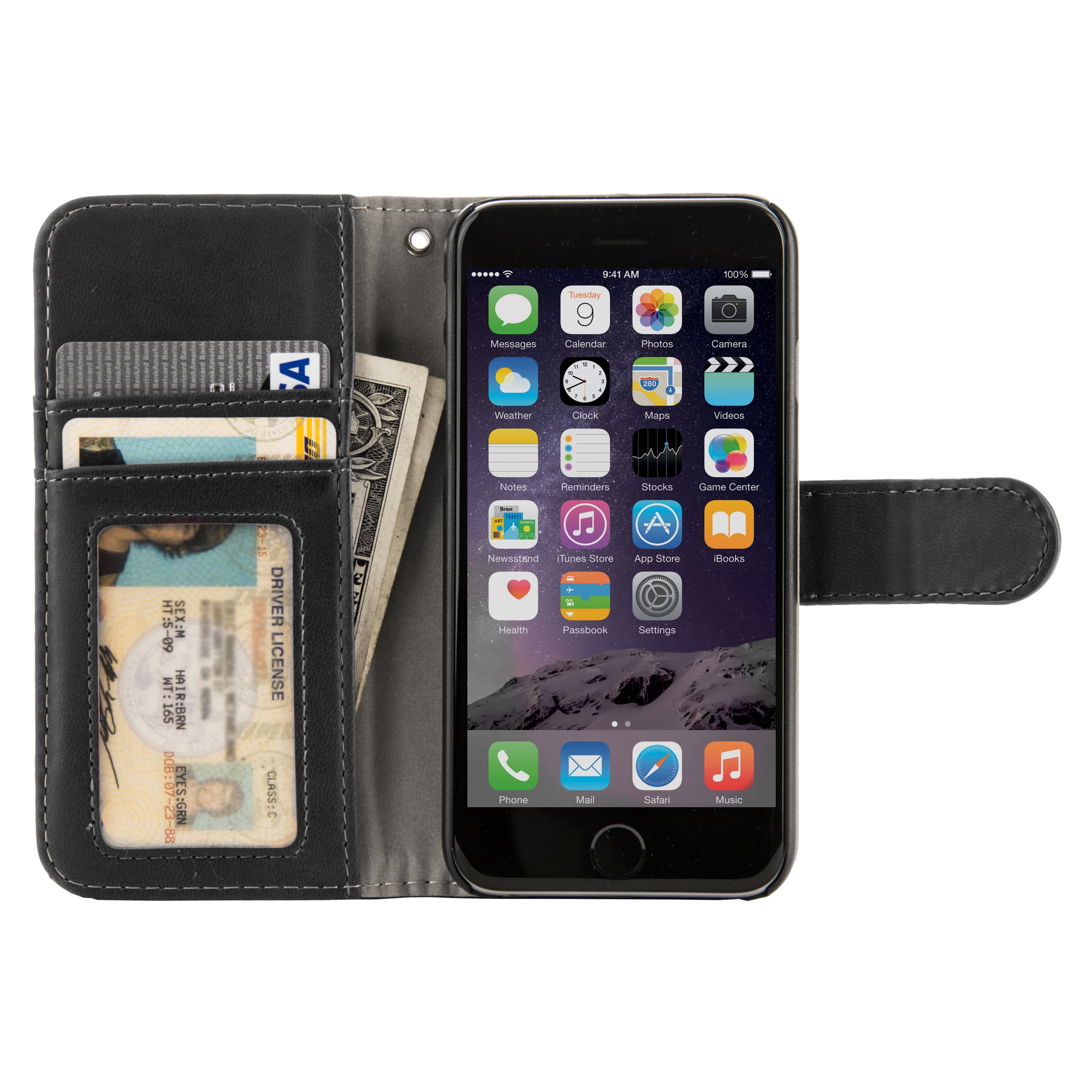 Wallet Case with Viewing Self Stand for iPhone 6s
