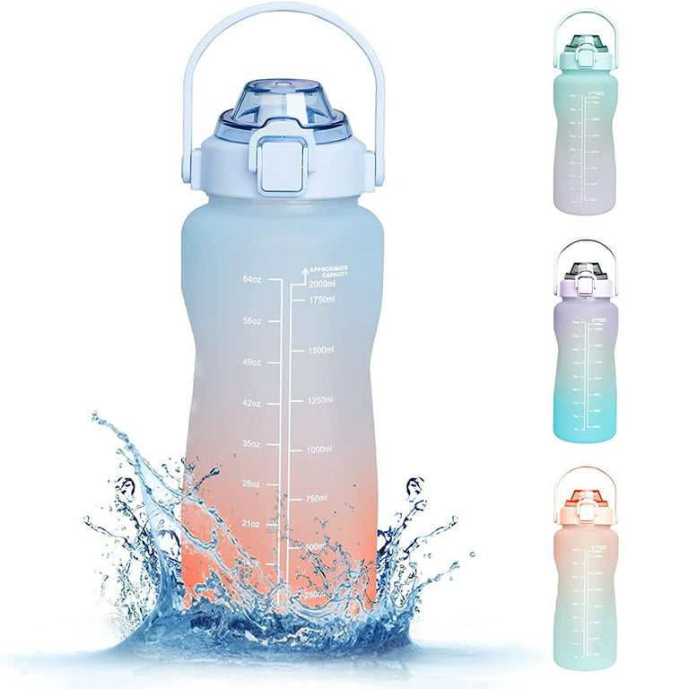 2 Liter Water Bottle Gym Motivational Water Bottle With Time