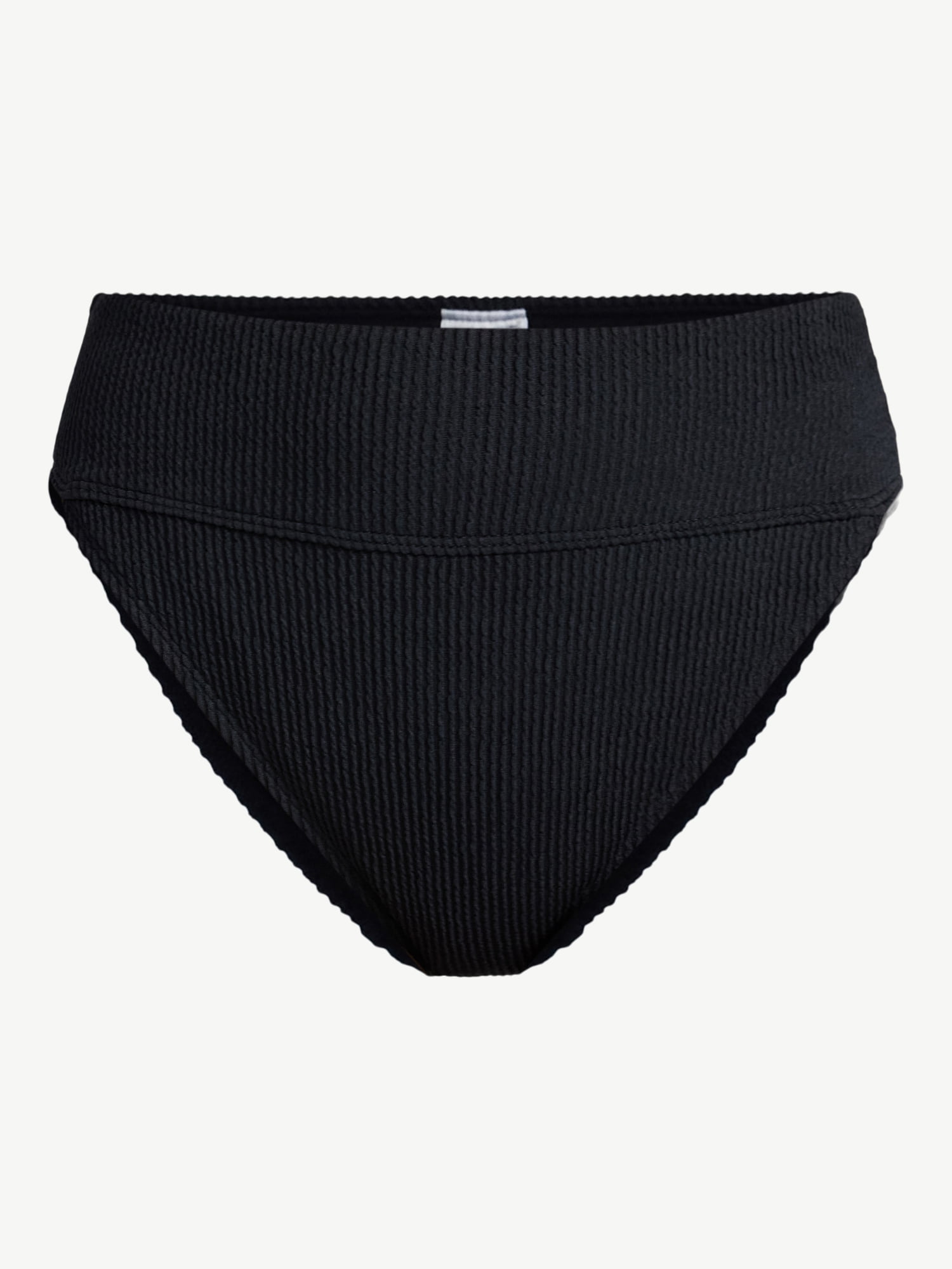 Time and Tru Women's and Women's Plus Size Crinkle High Rise High Leg Cheeky Bikini Bottoms, Sizes XS-3X