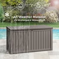 thumbnail image 4 of Bifanuo 150 Gallon Deck Box, Outdoor Storage Box, Large Waterproof Resin Indoor Storage Box with Built-in Steel Beams for Patio, Cushions, Pool Supplies, 4 of 9