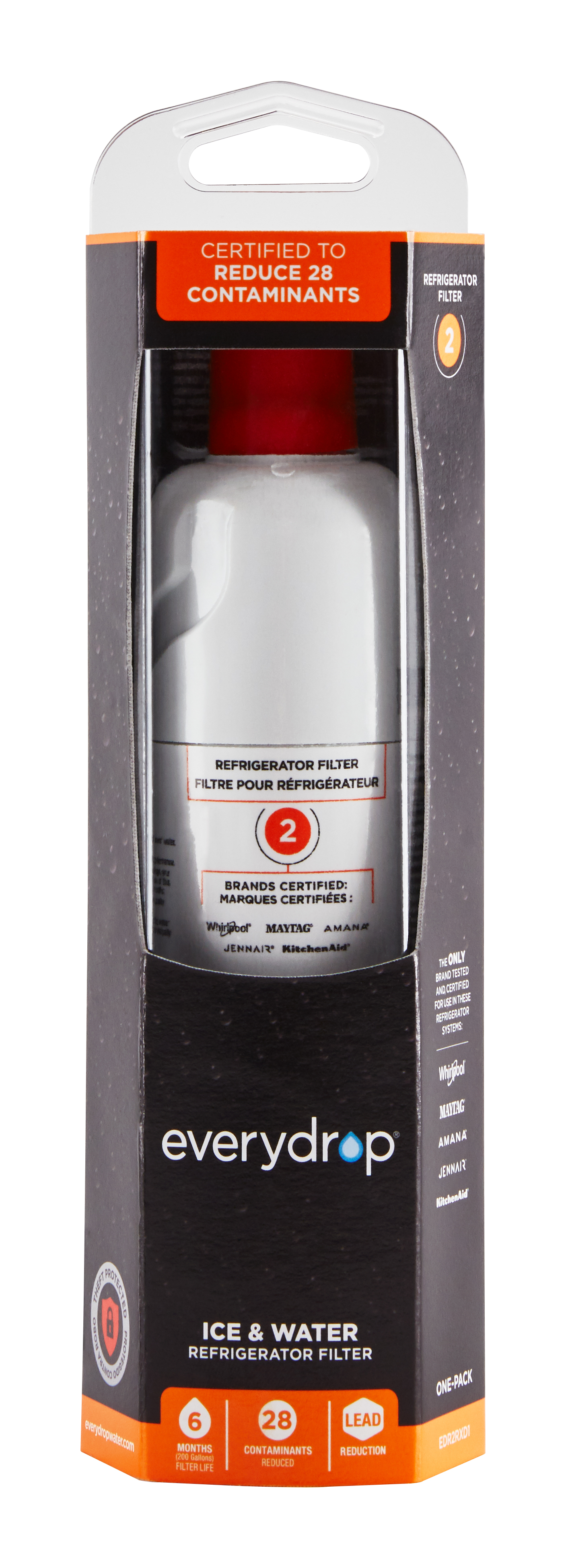 Everydrop Refrigerator Water Filter 2 Edr2rxd1 Walmart Com Walmart Com