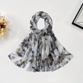 thumbnail image 2 of Stylish Floral Print Gauze Scarf Versatile Shawl & Headscarf for Daily Wear, 2 of 5
