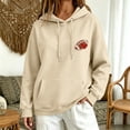 thumbnail image 2 of Kaondbfi Womens Football Embroidered Hoodie Casual Hooded Sweatshirt Long Sleeve Pullover Tops for Football Fans Fall Essentials Clothes, 2 of 7