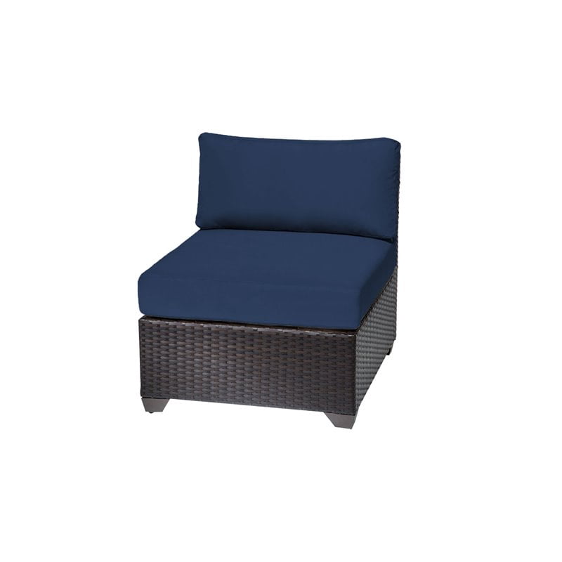 Chaise de Patio Sans Accoudoirs Barbados en Bleu Marine