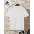 thumbnail image 3 of Men'S Casual Crew Neck T-Shirt with "California, Los Angeles" Print, Slight Stretch, Regular Fit, Fashionable Summer Top for Sports and Leisure - 180gsm, 3 of 7