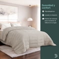 thumbnail image 4 of Edredon Acolchado Dreamlab, Hipoalergenico, Tamaño Individual, Color Beige, 4 of 8
