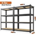 thumbnail image 3 of 2 Pack of Storage Shelf,Heavy Duty Metal Garage Storage Shelves Load 3100LBS,Adjustable Metal Shelving Unit for Pantry Basement,DIY Flexibility Shelves 35.4‘’Wx12‘’Dx59.5‘’H, 3 of 9
