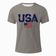 thumbnail image 3 of UAYOTSE 4th of July Mens T Shirts Independence Day American Flag Print Patriotic Tops Summer Short Sleeve Gym Workout Tees,Sizes L, 3 of 5