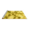 thumbnail image 2 of Ahgly Company Machine Washable Indoor Square Abstract Yellow Modern Area Rugs, 3' Square, 2 of 4