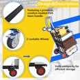 thumbnail image 6 of HOHYN 2 in 1 Convertible Hand Truck and Dolly, 800LBS – Heavy-Duty Moving Dolly Cart with 10" Flat Free Rubber Wheels & Handle, 6 of 8