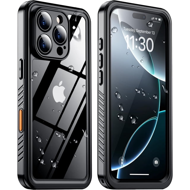 Funda de teléfono Temdan para iPhone 16 Pro a prueba de agua IP68 de 6,3 pulgadas