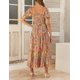 thumbnail image 4 of Vestido ZESICA 2025 boho con estampado floral y cuello cuadrado, largo maxi, 4 of 5