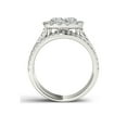 thumbnail image 3 of 2 Carat T.W. Diamond Single Halo Cluster Two-Band 14kt White Gold Engagement Ring Set, 3 of 5