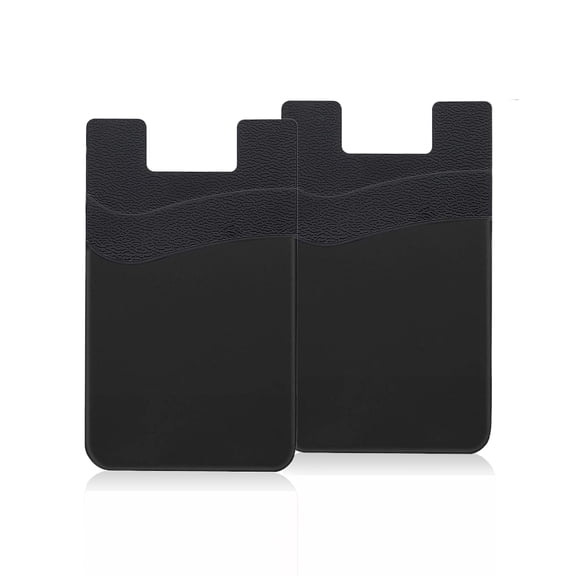 2Pack Phone Wallet, Dual-Layer Silicone Adhesive Credit Card, Stick on the Back of Phone Case for Storing Credit Cards, ID Cards and More