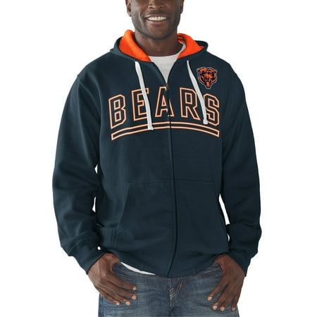 Chicago Bears Hoodie - Chicago Bears G-III Sports by Carl Banks Audible Full-Zip Fleece Hoodie - Navy