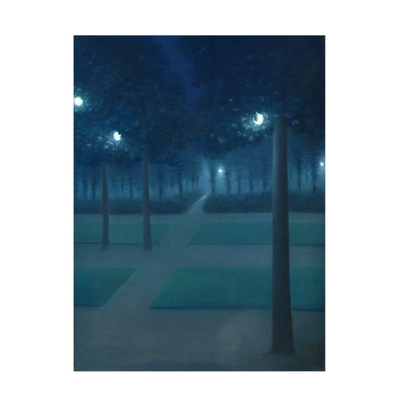 de Nuncques 'Nocturne in the Parc Royal' Canvas Art
